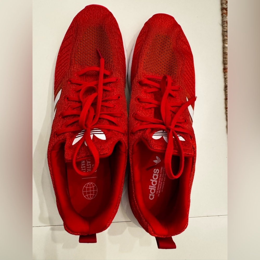 Adidas Red Knit Running Sneakers | Lightweight Trainer | Men’s - Picture 5 of 8